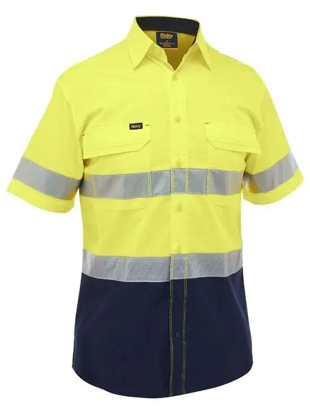 Bisley Women's X Airflow Taped Hi Vis Ripstop Work Shirt BS1491T Bisley Workwear